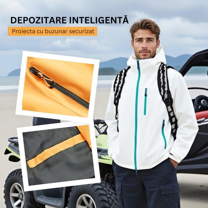 DriftEdge - Jachetă Impermeabilă Cu Fermoar Pentru Drumeții