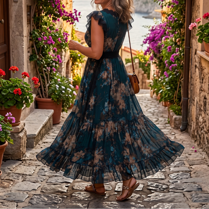 Erin - Rochie Maxi Cu Imprimeu Floral