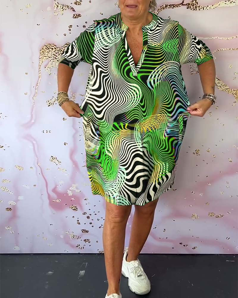 Diane - Rochie Colorată Cu Decolteu în V