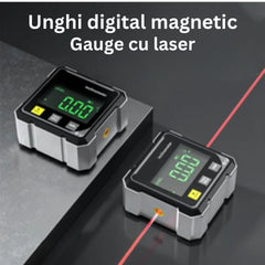 AngleMaster - Inclinometru Digital Magnetic cu Laser Din Mătase