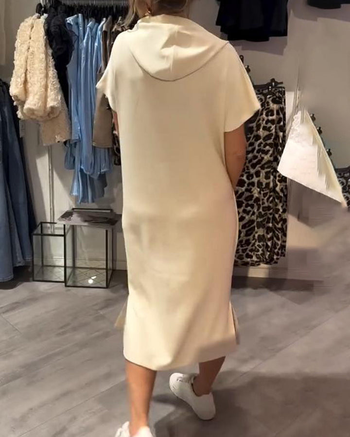 Nadia - Rochie Elegantă cu Glugă