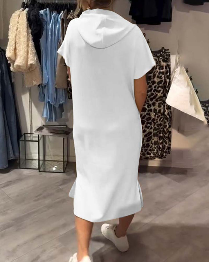 Nadia - Rochie Elegantă cu Glugă