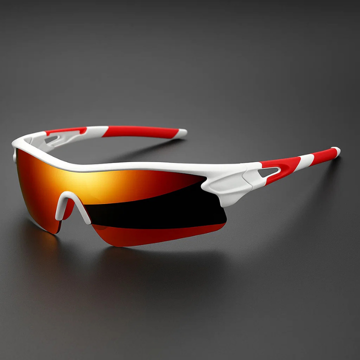 VeloShade – Ochelari de Soare Sportivi de Ciclism cu Lentile Oglindite și Ramă învelitoare