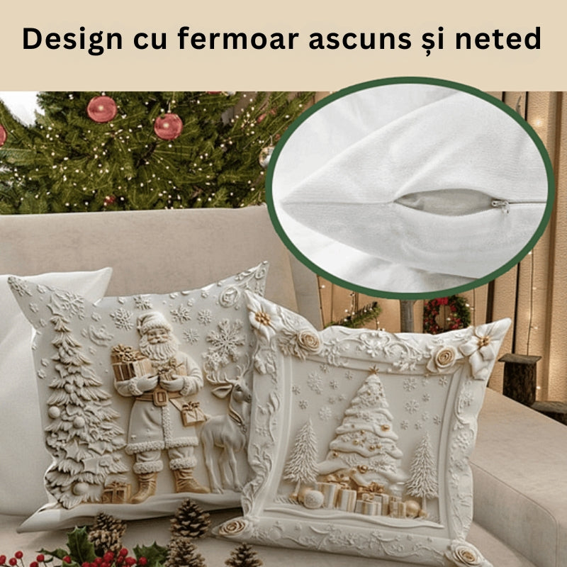 CozyFest - Husă De Pernă cu Tematică de Crăciun Pentru Decorarea Casei