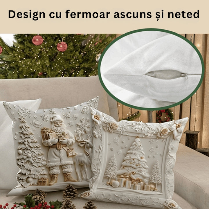 CozyFest - Husă De Pernă cu Tematică de Crăciun Pentru Decorarea Casei