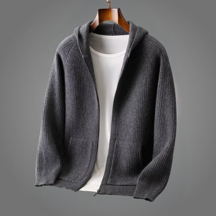 Romain - Hanorac Cu Glugă și Fermoar Tricotat