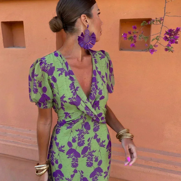Ilze - Rochie Lungă Cu Imprimeu Floral