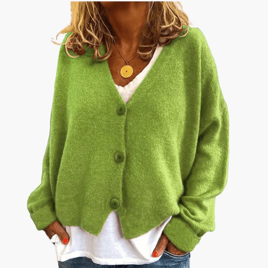 Gwen - Cardigan Din Tricot Cu Mâneci Lungi