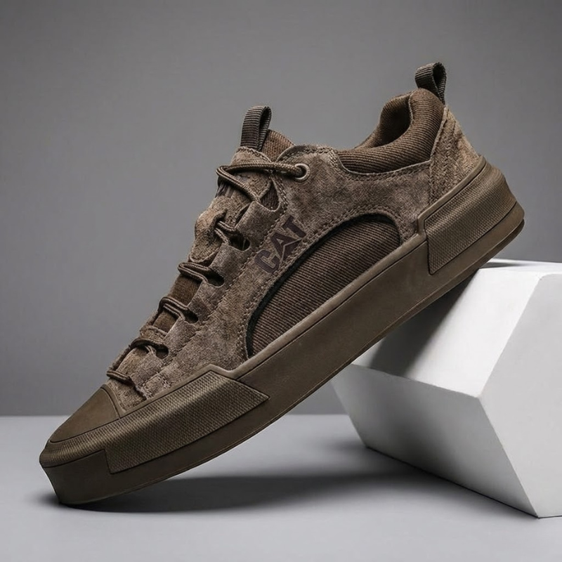 Atherton - Adidași Casual Din Piele de Căprioară cu șireturi
