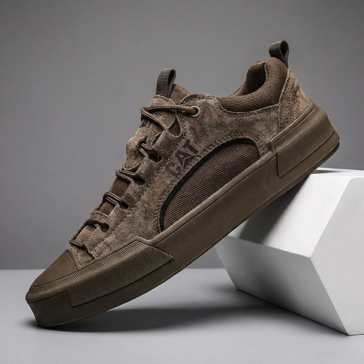 Atherton - Adidași Casual Din Piele de Căprioară cu șireturi