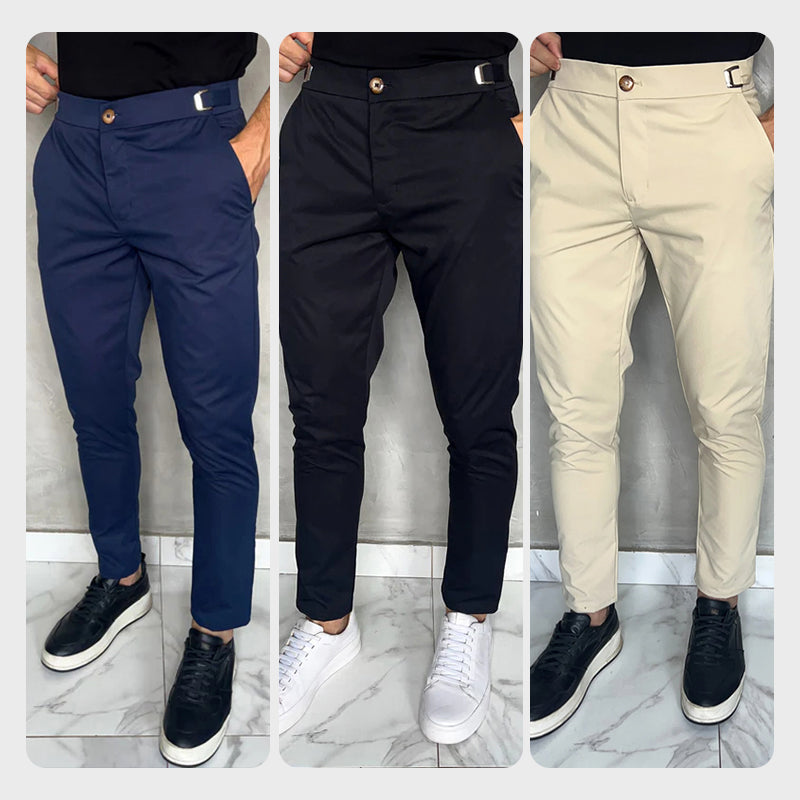 Matan - Pantaloni Clasici Slim Fit Elastici