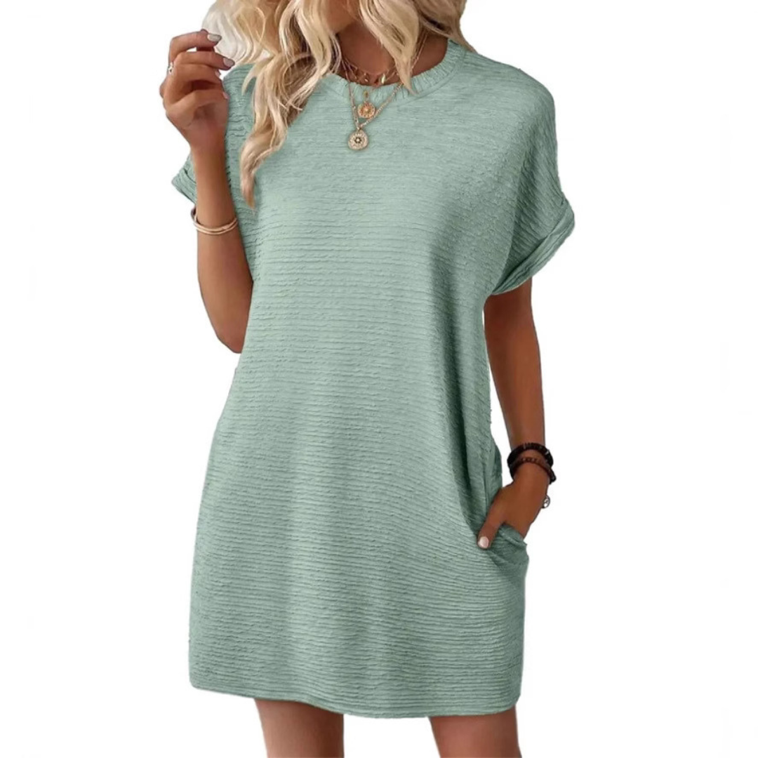 Elviaa - Rochie Mini Elegantă Cu Buzunar
