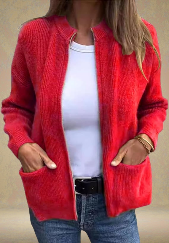 Marsha - Cardigan De Toamnă Cu Fermoar