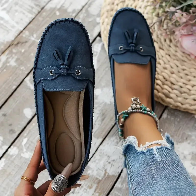 Patamon - Mocasini Comozi Cu Fundițe Moi În Stil Vintage