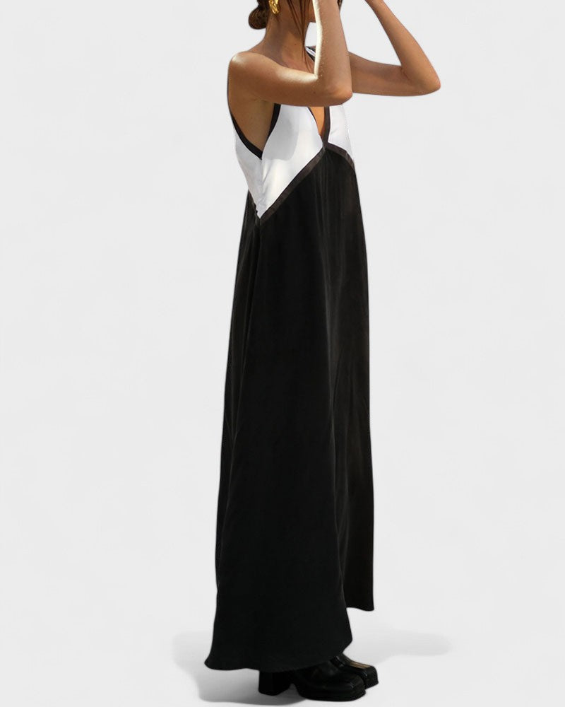 Vida - Rochie Lungă Elegantă Fără Mâneci