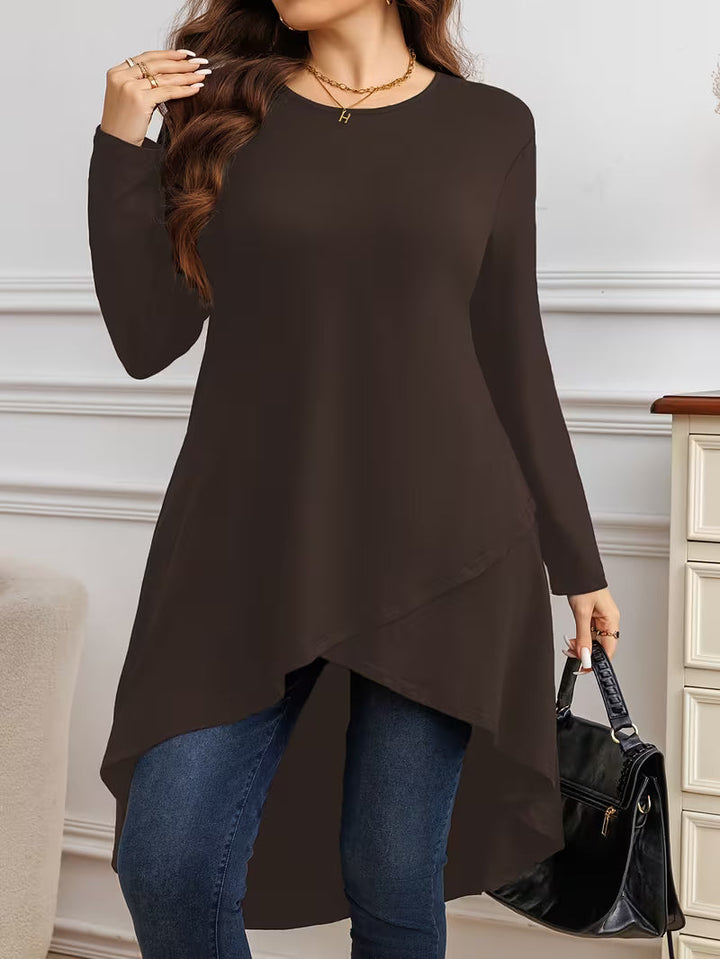 Neasa - Tricou Elegant Cu Mâneci Lungi