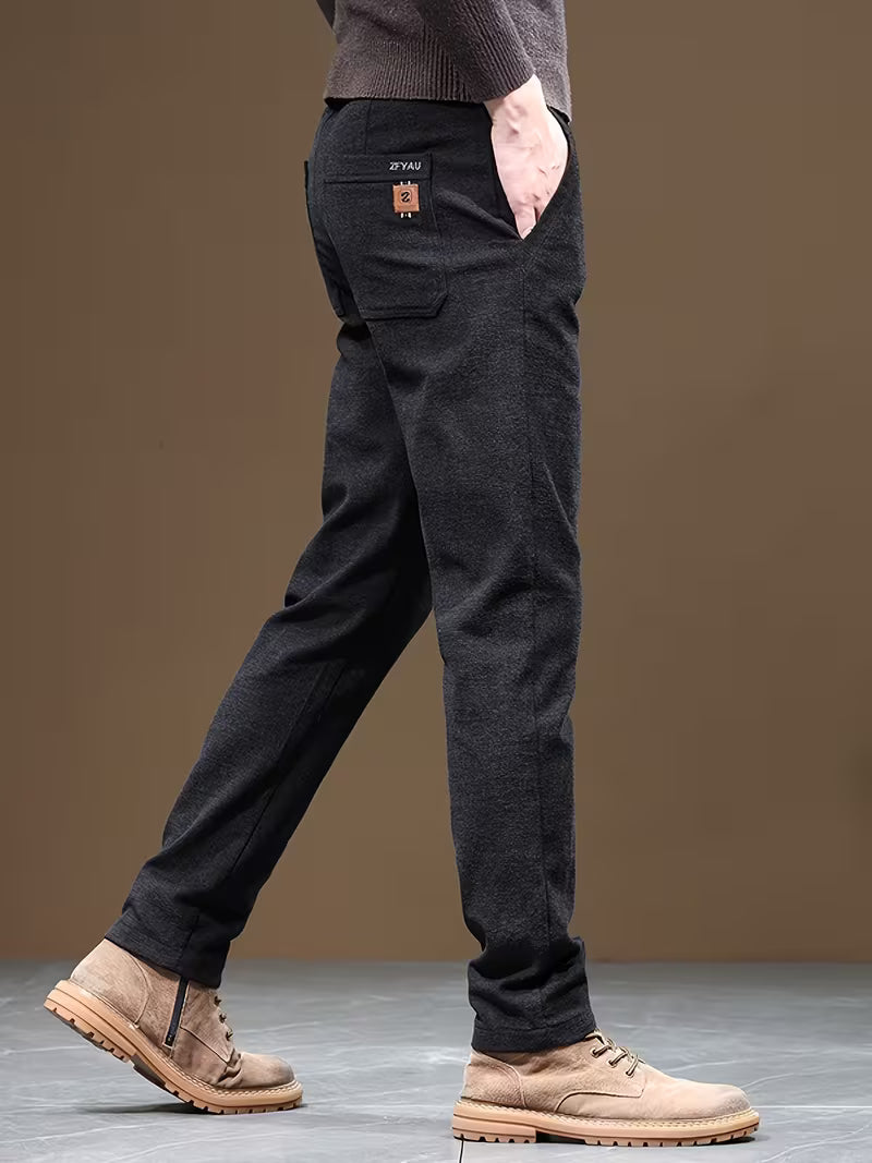 Talcott – Pantaloni Casual cu Croială Slim și Textură