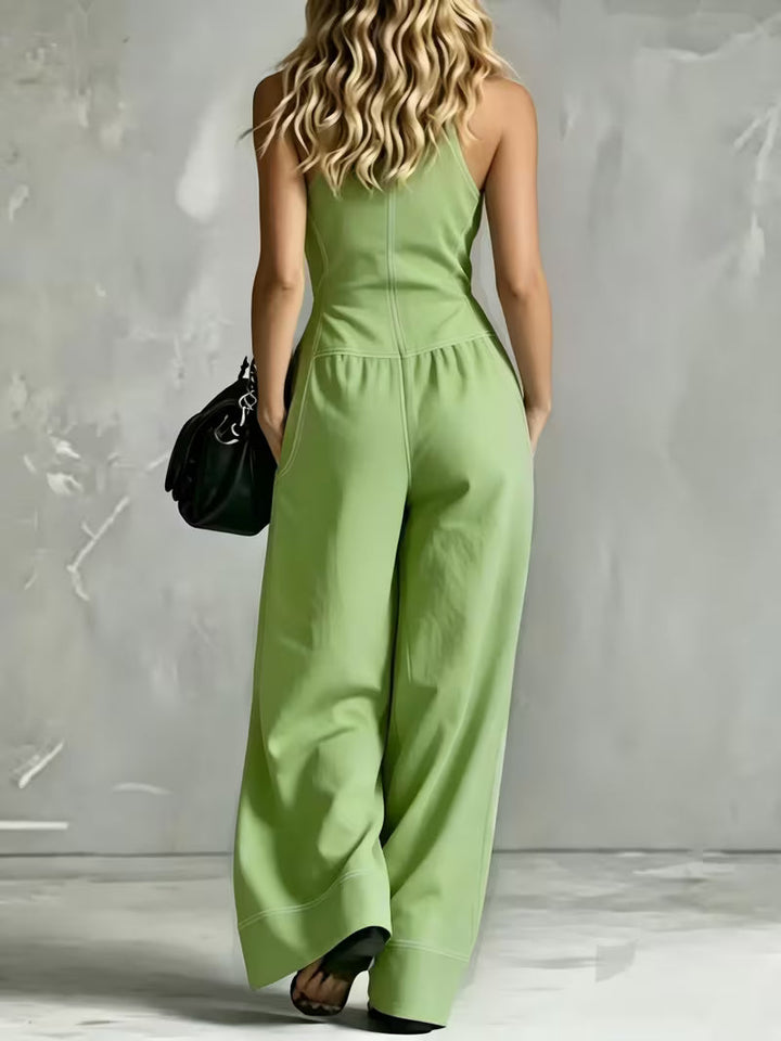 Bryana – Salopetă Din Patchwork cu Dungi