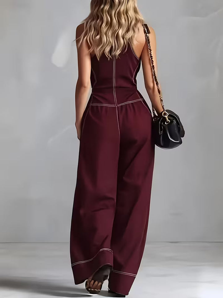 Bryana – Salopetă Din Patchwork cu Dungi