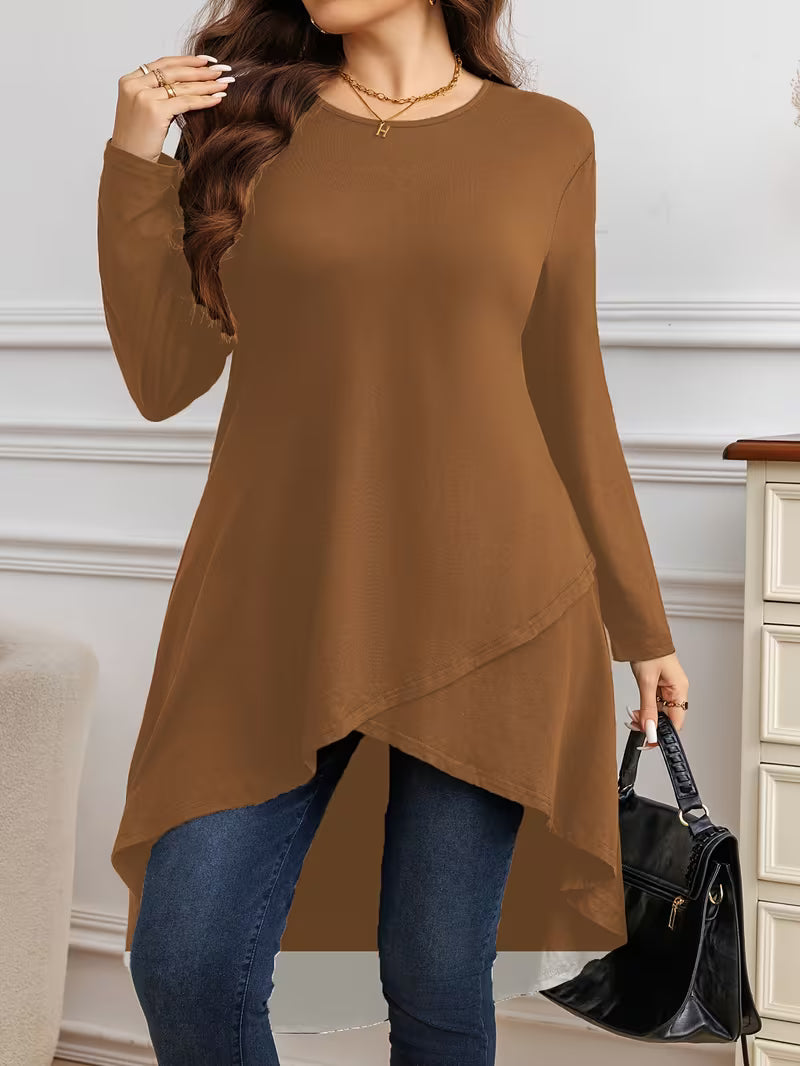 Neasa - Tricou Elegant Cu Mâneci Lungi