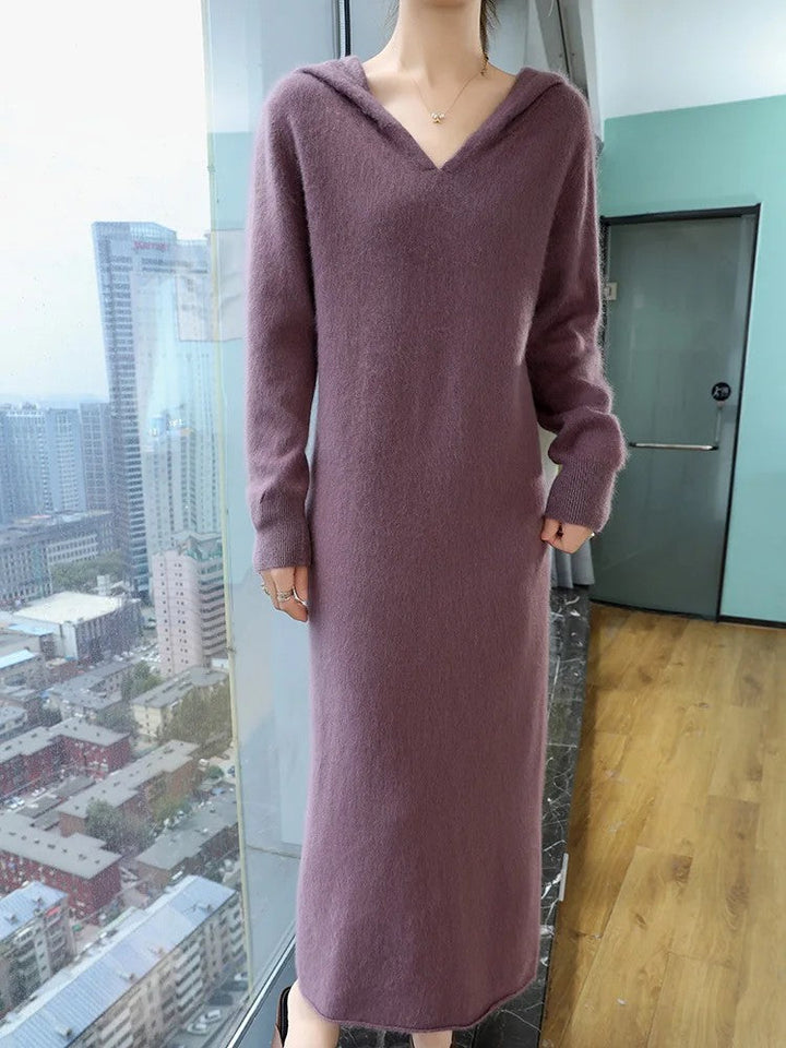 Karsyn - Rochie Din Cașmir Cu Glugă