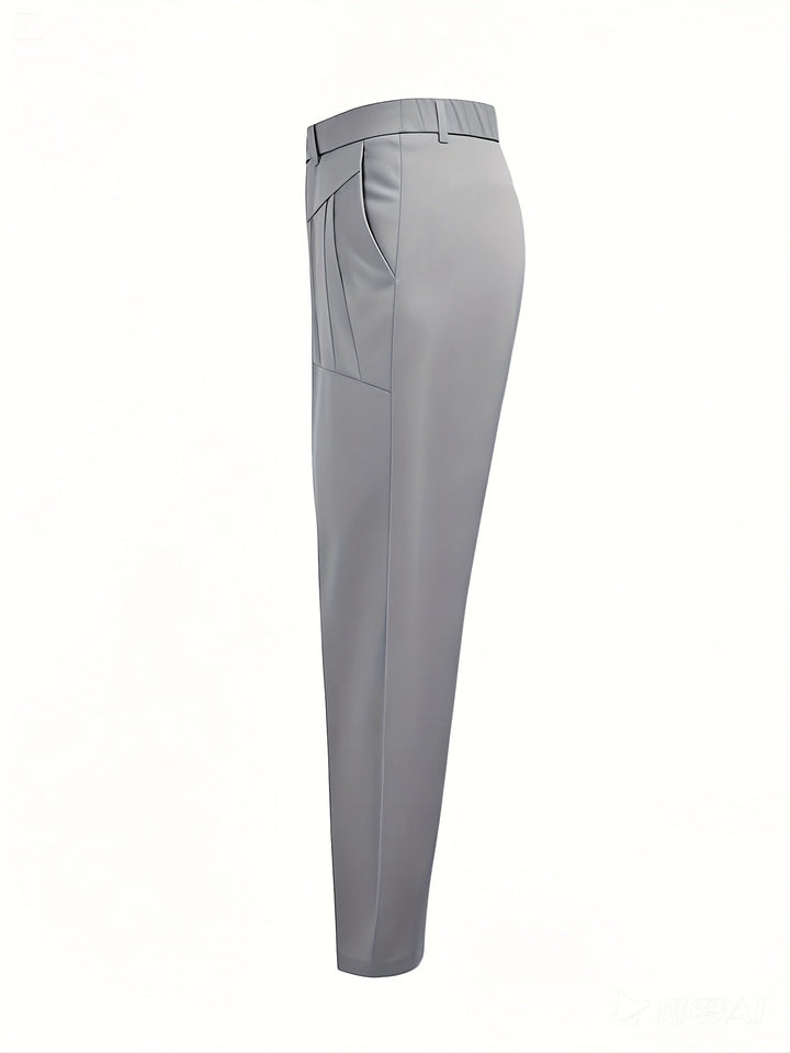 Alexey - Casual Slim Fit Pleated Pant Slant Pocket