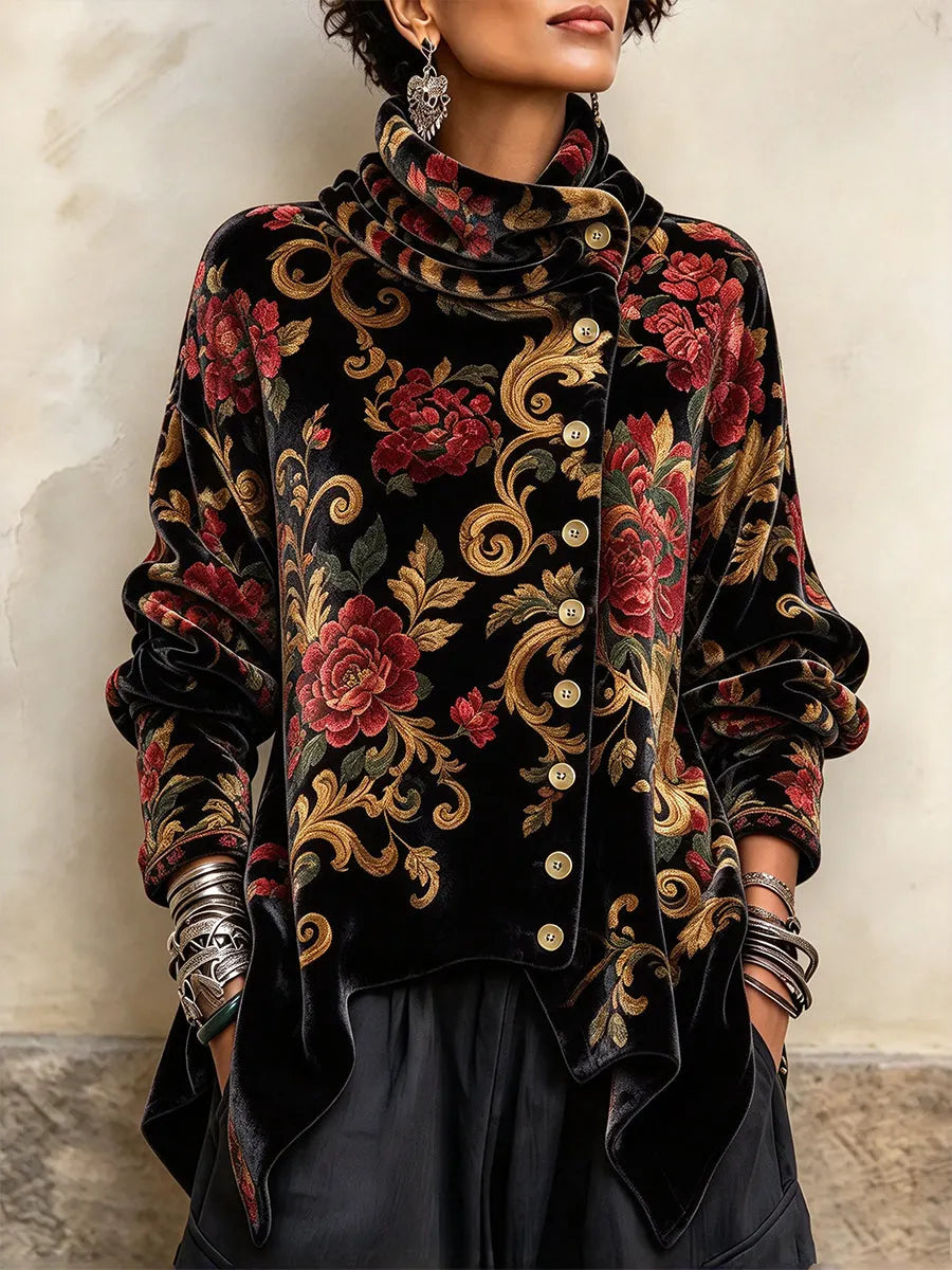 Analisa - Bluză Cu Imprimeu Floral Vintage