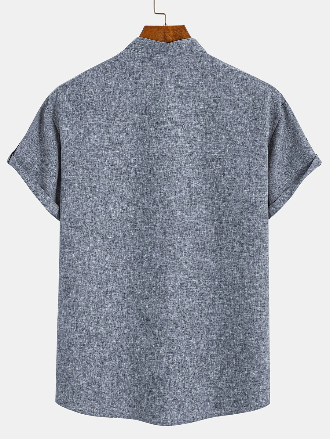 Elliott - Cămașă Elegantă Cu Mâneci Scurte și Guler înalt