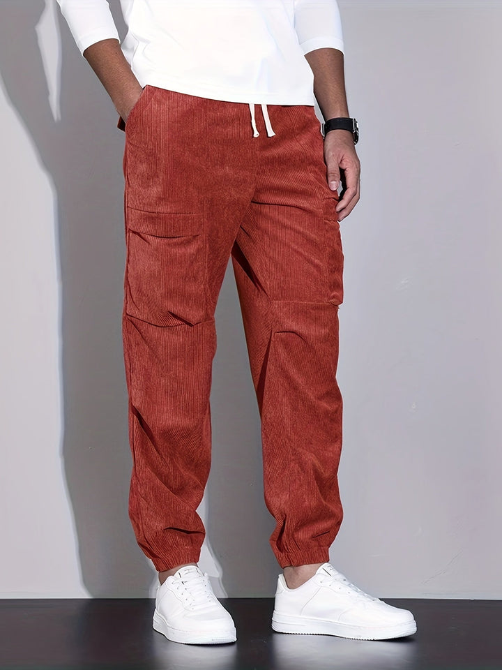 Blevin - Pantaloni Cargo Cu Multiplu Buzunare