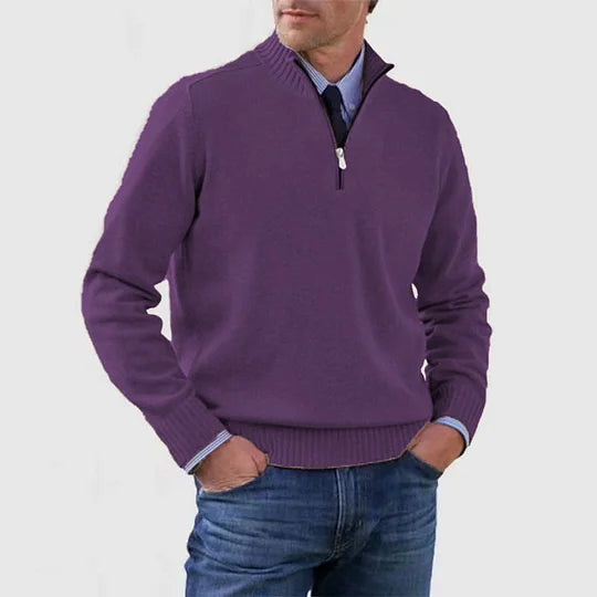 Ben - Pulover Cald și La Modă Cu Jumătate De Fermoar