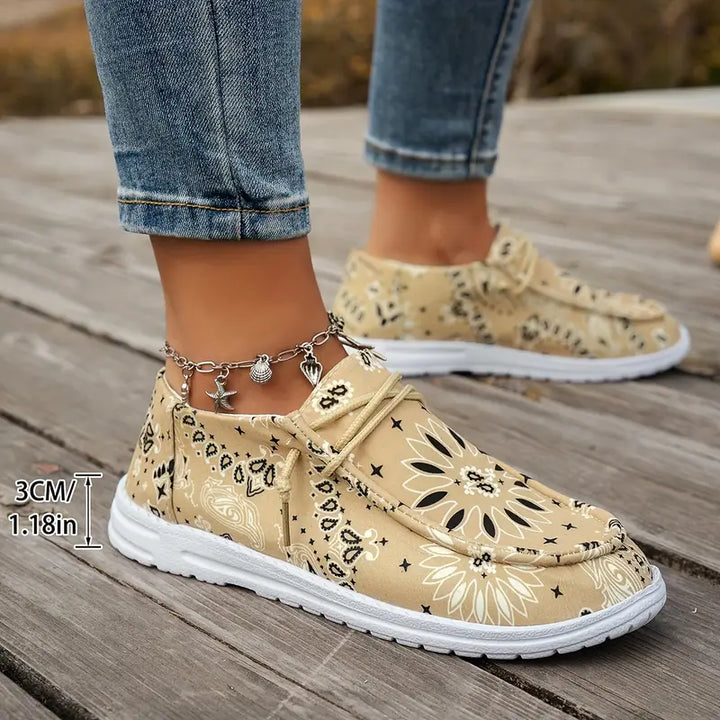 Isavella - Pantofi Casual De Vară Cu Model Floral