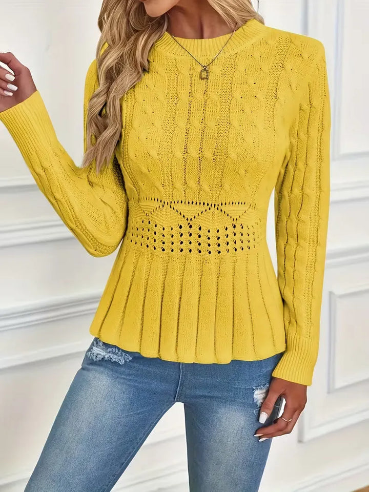 Bellie - Chunky Knitted Crew Neck Sweater