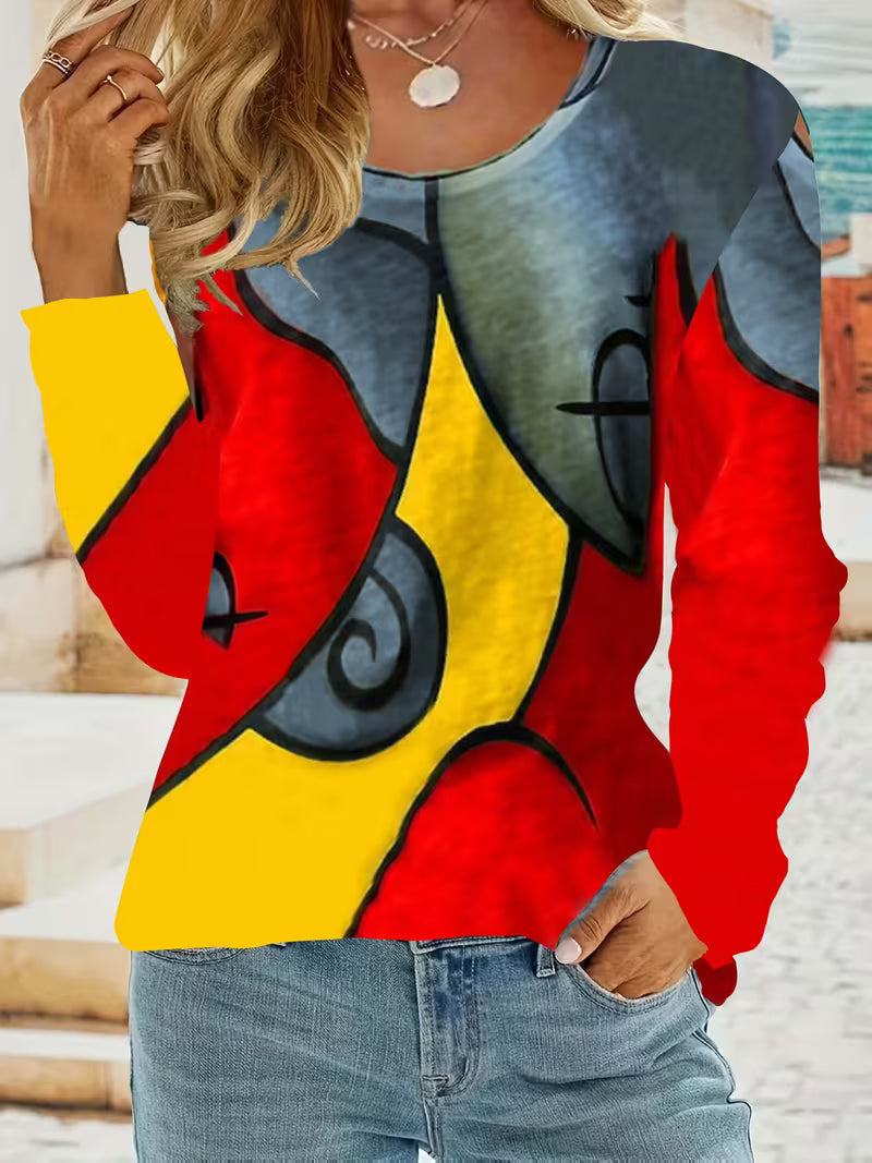 Limmina – Bluză Cu Imprimeu Geometric Abstract