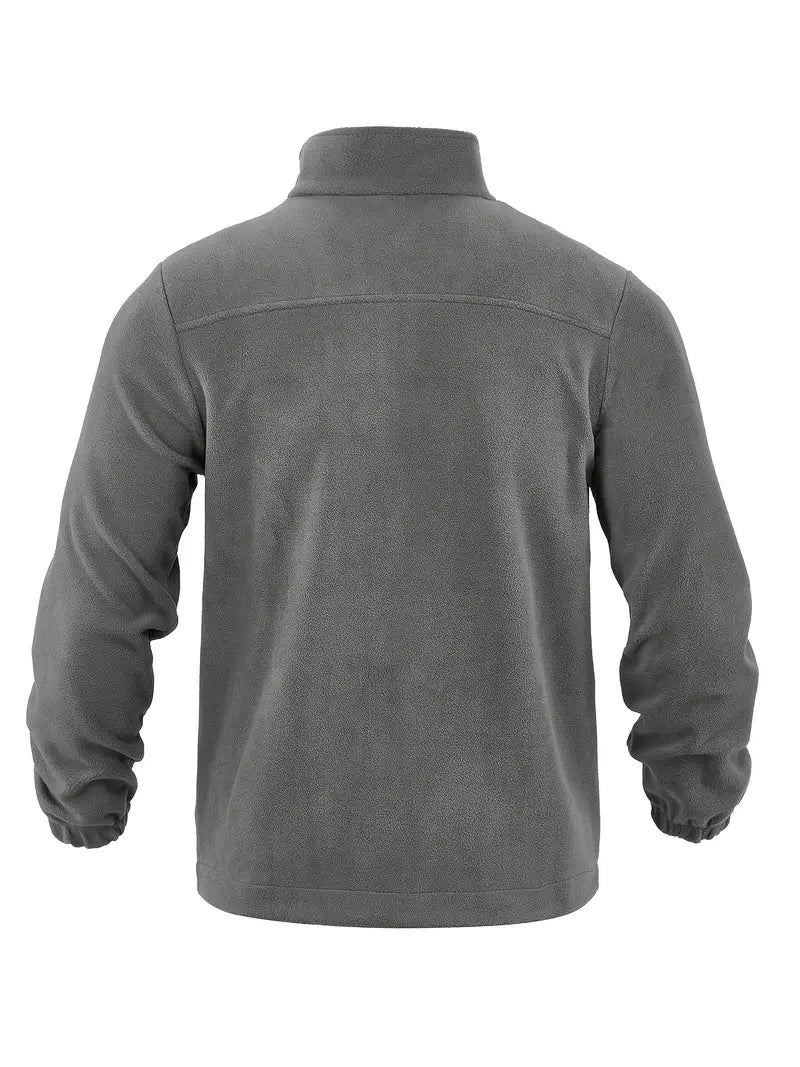 Barron - Jachetă Casual Din Fleece Cu Fermoar și Buzunar