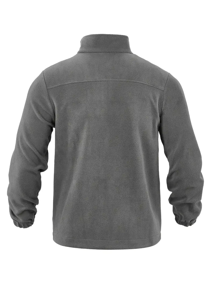 Barron - Jachetă Casual Din Fleece Cu Fermoar și Buzunar