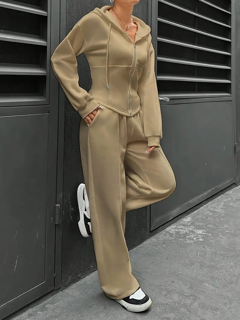 Nanci - Set Casual Cu Două Piese Cu Mâneci Lungi