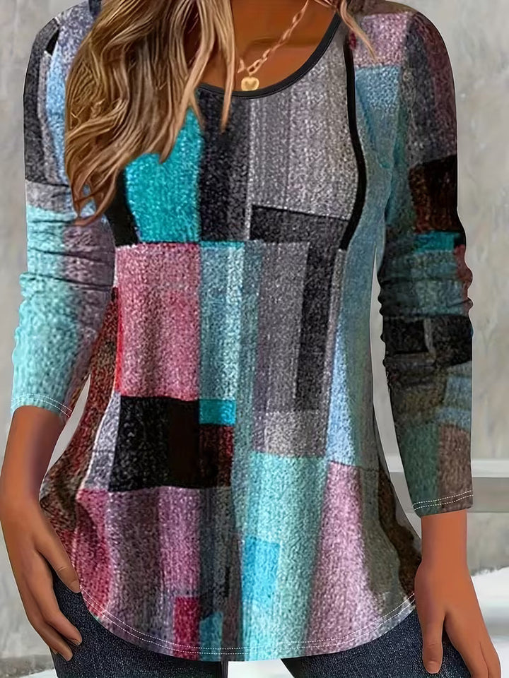 Ishinia – Bluză cu model geometric plin de viață