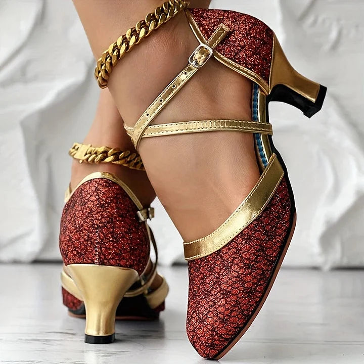 Taleia - Sandale Elegante Cu Toc Gros