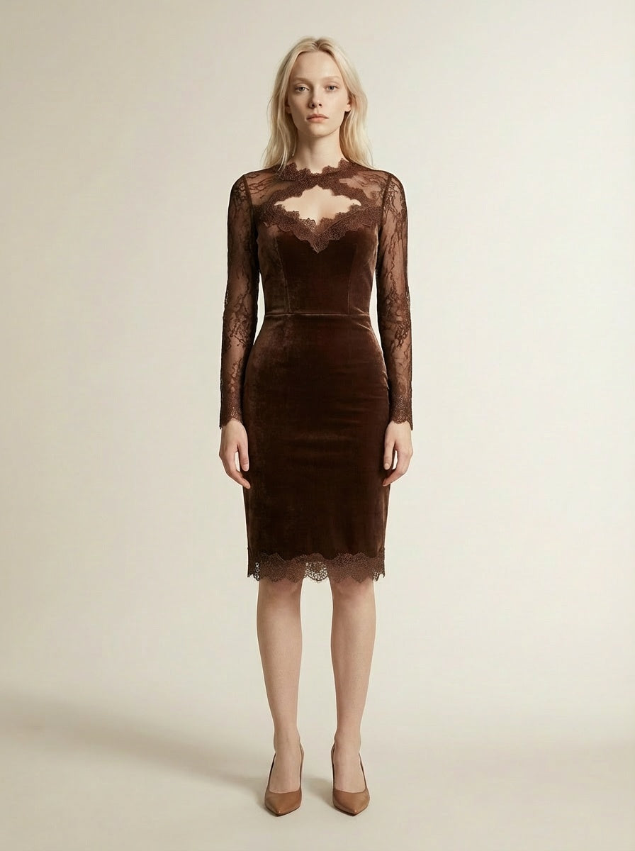Nadiya - Rochie mini cu Dantelă Elegantă
