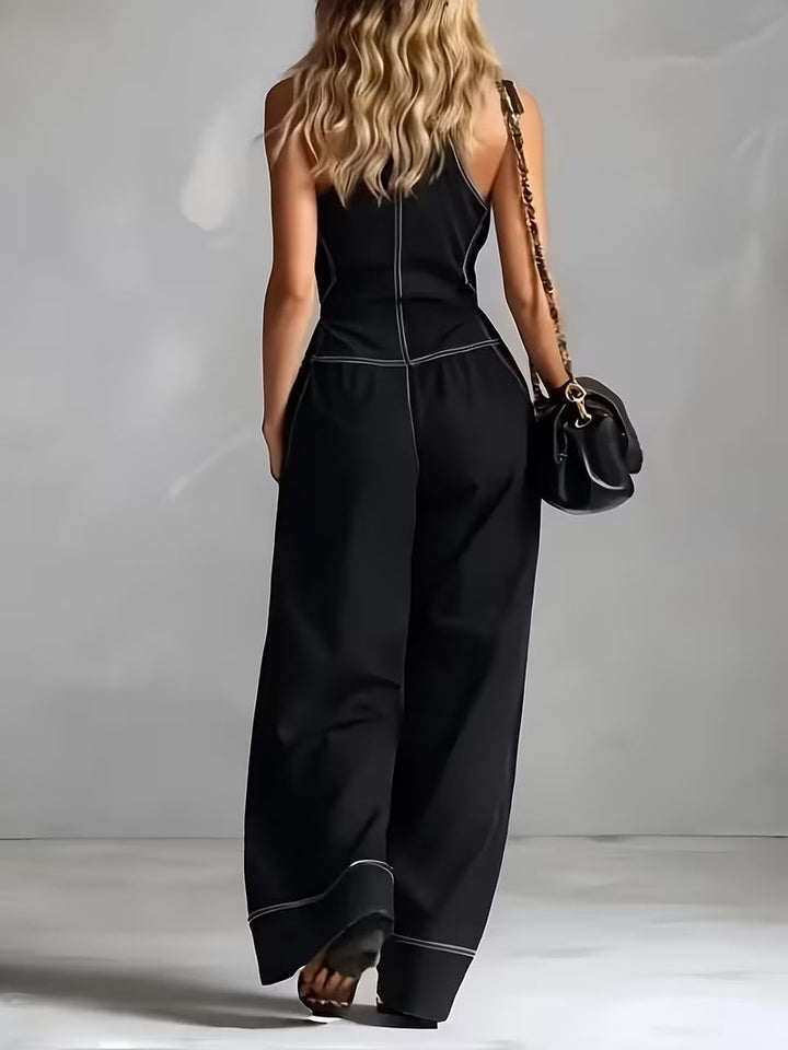 Bryana – Salopetă Din Patchwork cu Dungi