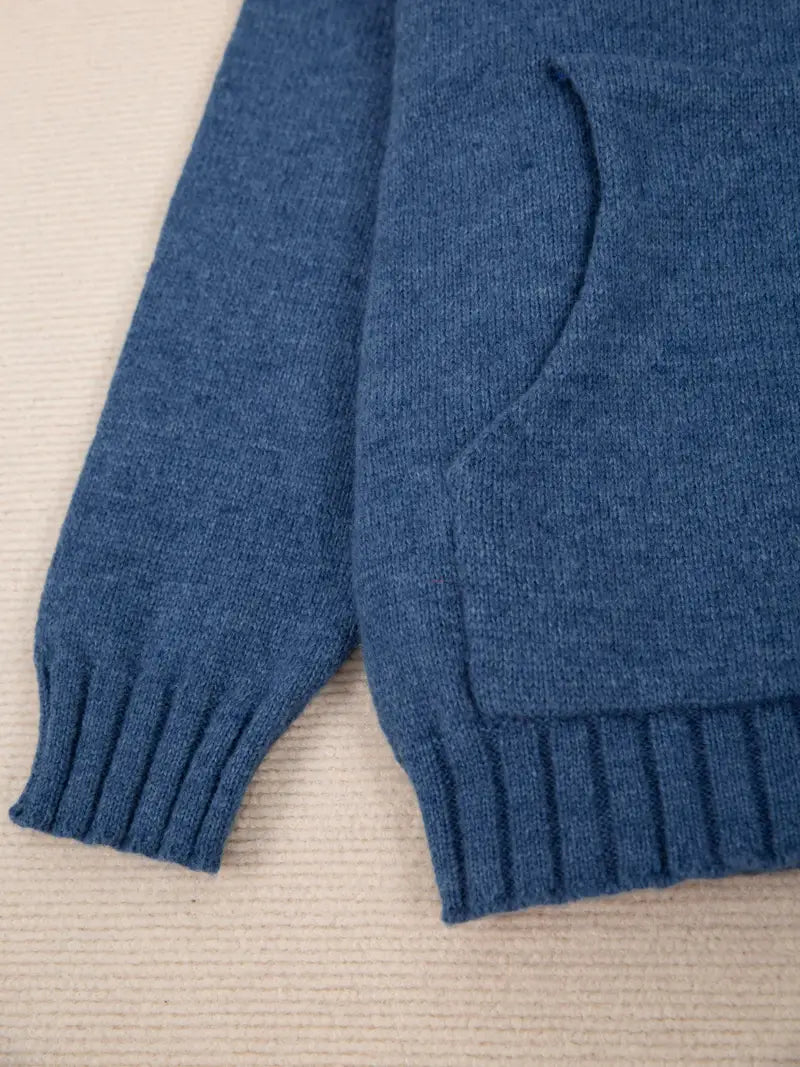 Natala - Pulover Tricotat Cu Buzunar Tip Cangur