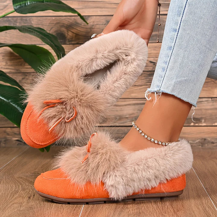 Kesmina - Pantofi Confortabili Din Blană Artificială Antiderapanti
