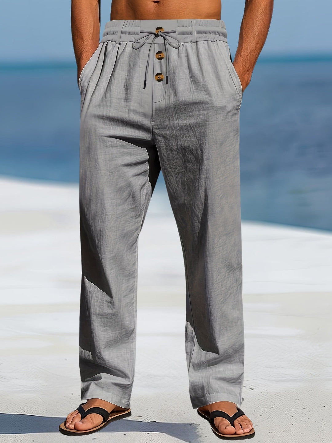 Aznar - Pantaloni Dezinvolt Din In Elastice