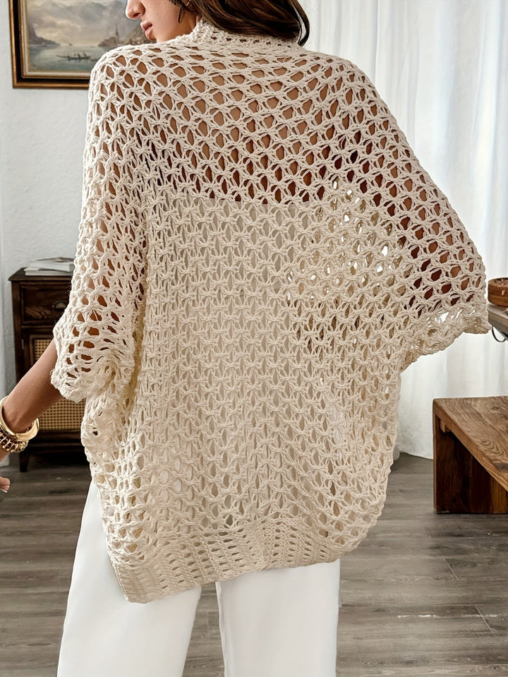 Etleva - Cardigan Eleganță Cu Mâneci în Formă De Aripi De Liliac