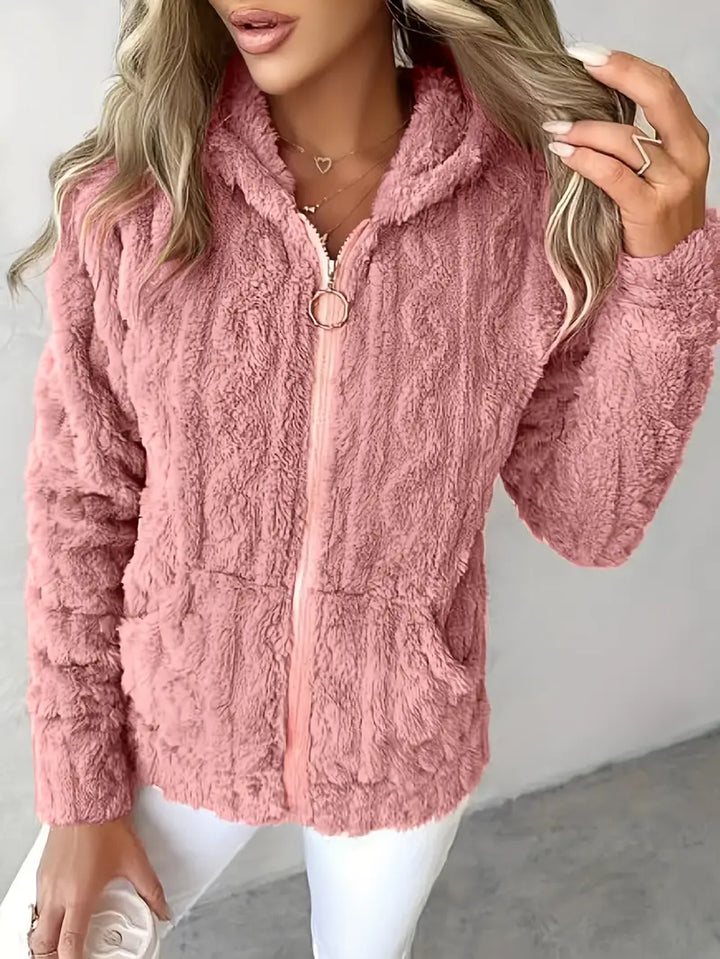 Ganka - Hanorac Cu Glugă și Fermoar Mâneci Lungi