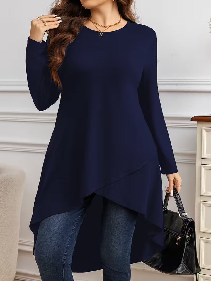Neasa - Tricou Elegant Cu Mâneci Lungi