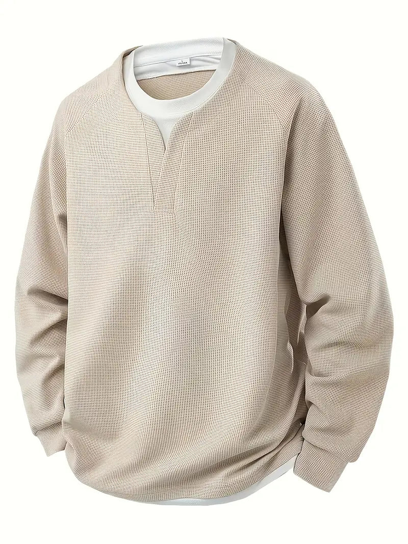 Aldous - Tricou Cu Mâneci Lungi Waffle
