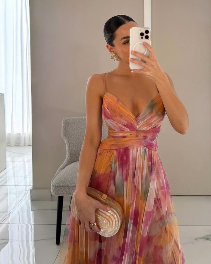 Tunika - Rochie Maxi Cu Imprimeu Floral