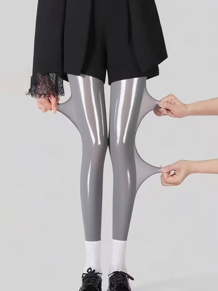 Bekah – Colanți Elastici cu Picioare cu Luciu Intens