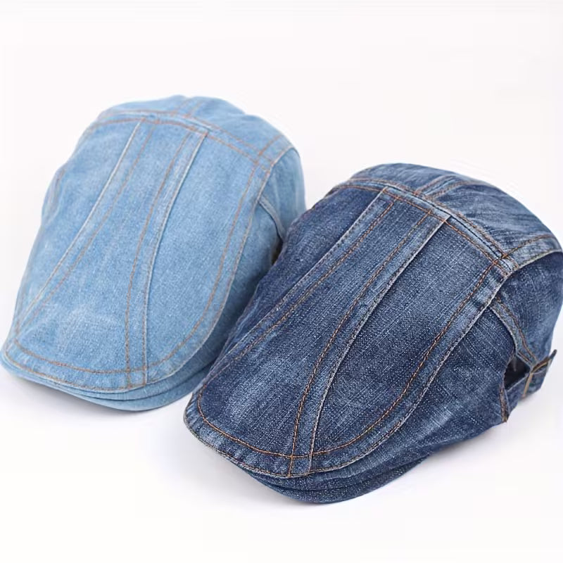 DenimCrown - Beretă Casual Din Denim, Unisex